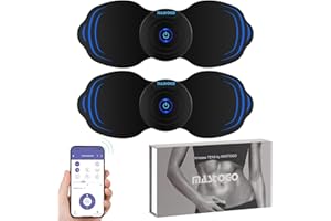 MASTOGO Wireless Tens Unit Muscle Stimulator - Two Sets of Tens Unit Massager for Pain Relief - Up to 12 Mode 20 Intensity Portable with App Controlled Bluetooth TENS EMS Muscle Stimulator Machine