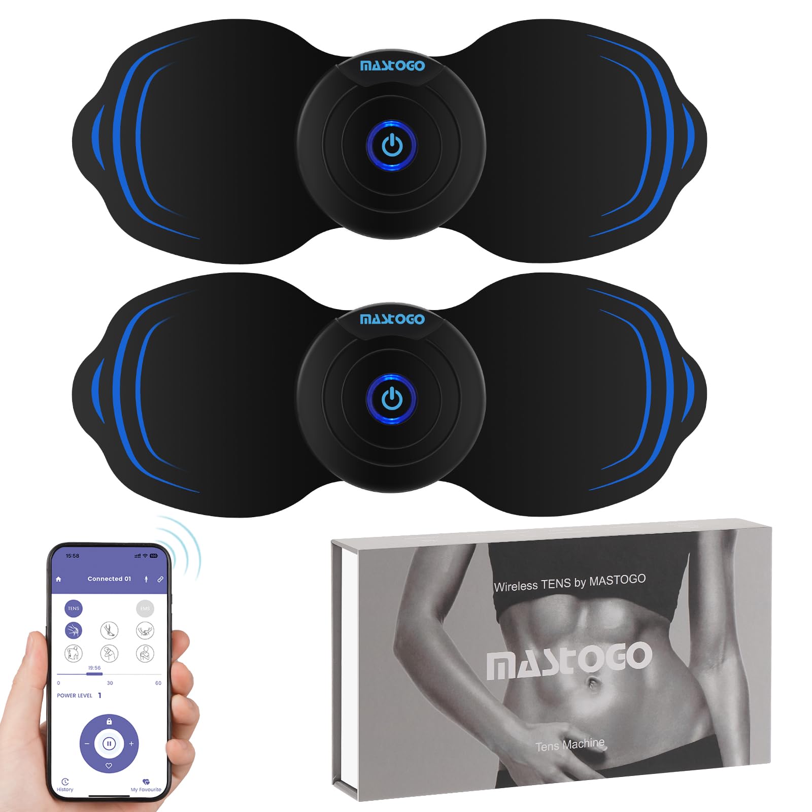 thumbnail image 2 of TechCare Plus24 TENS Unit Muscle Stimulator – Full Body Pulse Massager For Pain Relief & Recovery 2 of 5