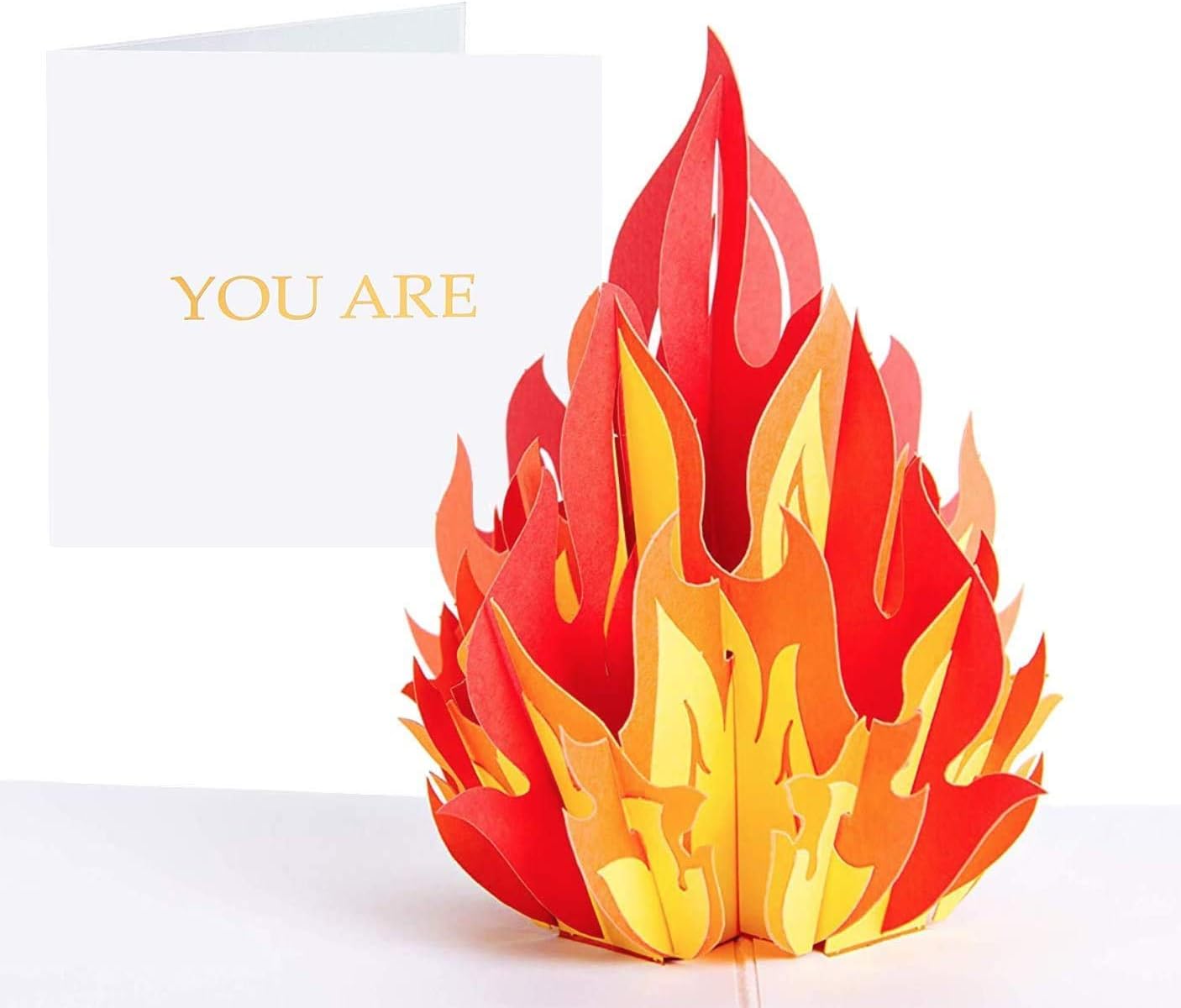 PopLife® You're FIRE 3D Pop Up Card, Just Because, Father’s Day, Congratulations, Happy Birthday, New Job, Valentine's Day