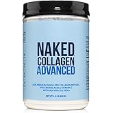 NAKED Collagen Advanced - Peptides Protein Powder, Hyaluronic Acid, Vitamin C, Pasture-Raised, Grass-Fed Hydrolyzed Collagen Supplement, Paleo Friendly, Non-GMO, Keto, Gluten Free, 1.3LB