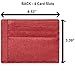 Genuine Leather RFID Credit Card Holders – Slim Credit Card Holder RFID Blocking For Men and Women Can Hold Up To 8 Debit Credit Card Slots - Thin Leather RFID Credit Card Holder Wallet Case (Red)