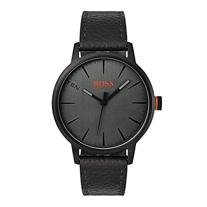 Hugo Boss Orange Herren-Armbanduhr Quarz mit Leder Armband 1550055
