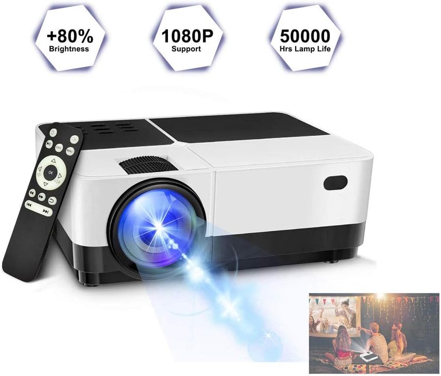 GJZhuan H2 1080P Inicio HD Entretenimiento Proyector De Cine Mini ...