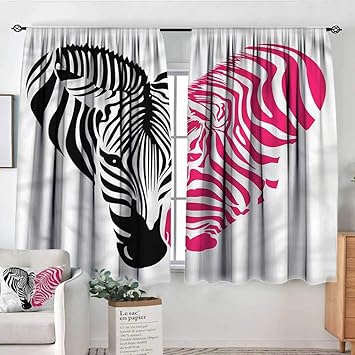 Amazon Com Anzhutwelve Pink Zebra Curtains Drapes African