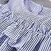 Toddler Kids Baby Girl Outfit Clothes Strapless Stripe Dress+Headband Set (Blue, 3 T)