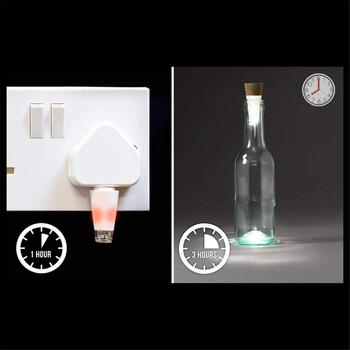 LED Cork Bottle Lights, USB Powered Rechargeable, 12 Lumen Mood Lights Copper Wire String Starry LED Lights for DIY, Home Kitchen, Wedding, Halloween, Christmas, Party Decor (3PCS White)