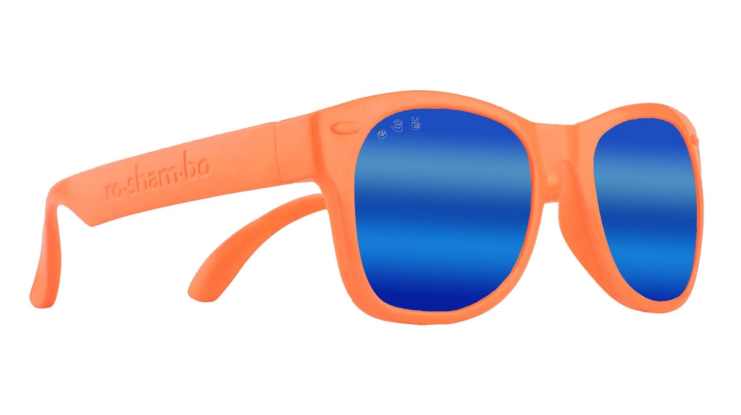 Blippi Mirrored Junior Sunglasses Bendable, Polarized, Orange Glasses