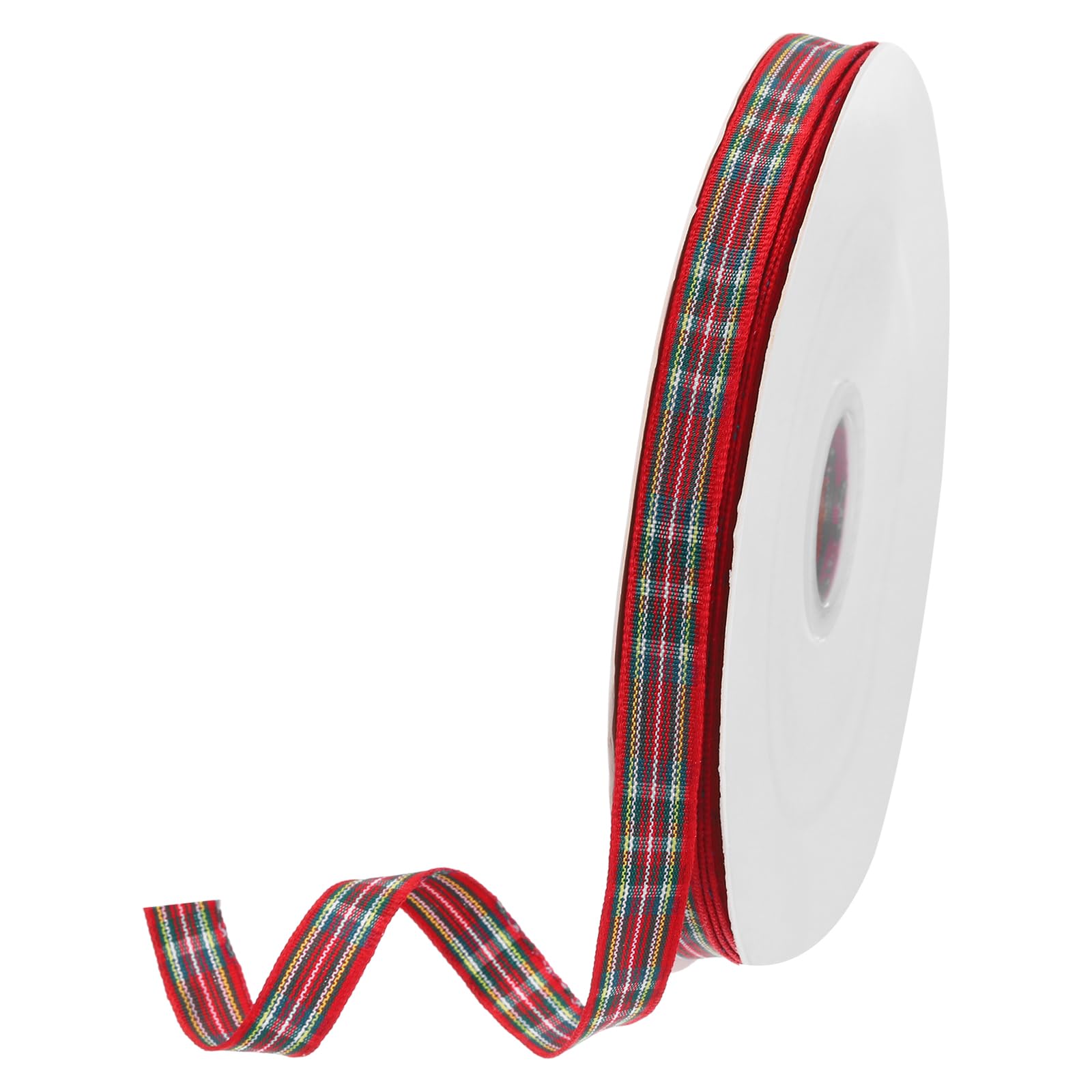 DMiotech 3/8 Inch 50 Yards Gingham Ribbon, Checkered Ribbon Plaid Ribbon for Gift Wrapping Decoration Art Craft DIY, Red Blue and Green