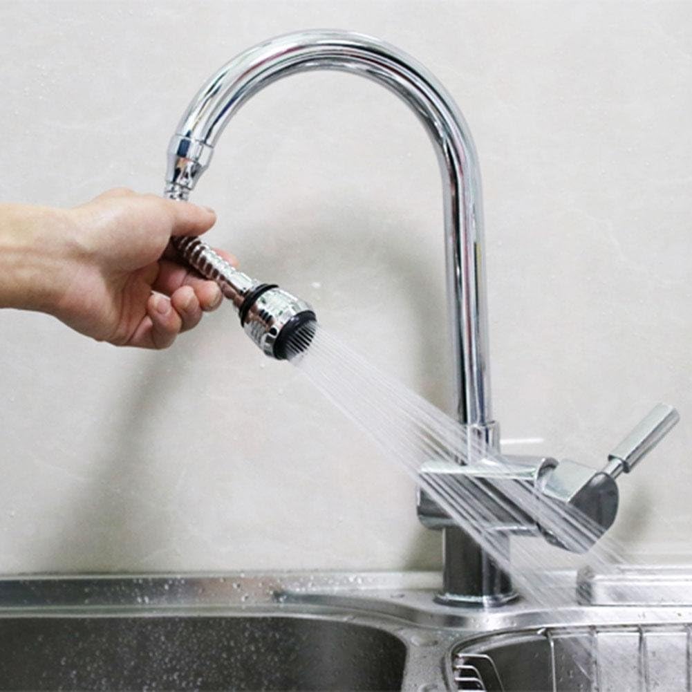 Everpert360 Rotary Flexible Faucet Sprayer Water Saving Faucet Hose Aerator Diffuser Nozzle for Home Kitchen