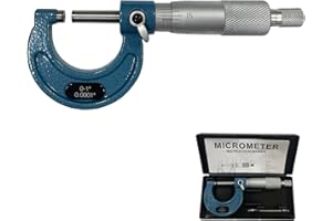 Outside Micrometer, MFQNENLK 0-1" Precision Machinist Tools 0.0001in Accuracy, Micrometer Measuring Tool Set, Alloy Precision Micrometer with Fitted Case (1Pcs Set)