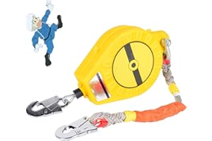 Self Retracting Lifeline Cable, Retractable Lanyard Fall Protection Auto Belay Device for Harness, Load 330lb, Self-Locking R