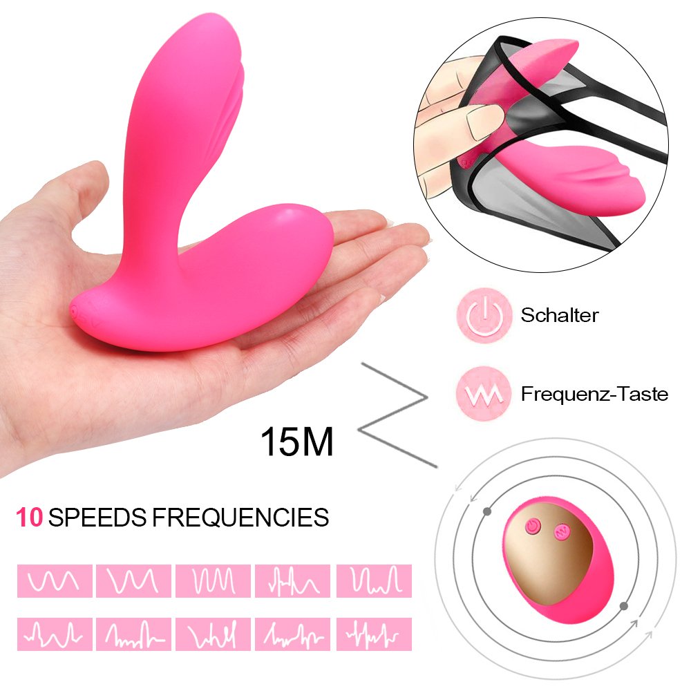 Butterfly Stoßfunktion Vibrator für sie Klitoris und G-punkt,Rollenden Perlen Design,Sexspielzeug für Frauen Paare
