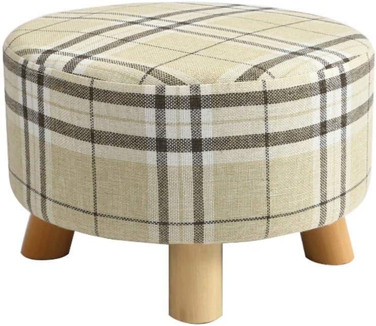 QQXX Reposapiés Taburete Grande Redondo Acolchado puf Acolchado de