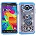 J3 Case, Express Prime Case, Nuomaofly Studded Rhinestone Crystal Bling Hybrid Armor Defender Dual Layer Case Cover for Samsung Galaxy J3 / Express Prime/Amp Prime (Owl)