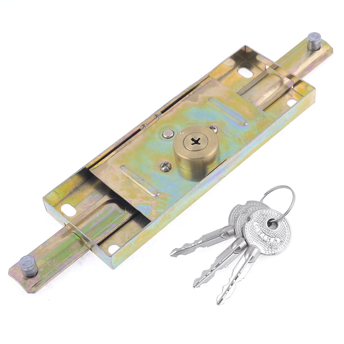 Sourcingmap Warehouse Store Rolling Shutter Door Gold Tone Locks 23cm Long W 3 Vertical Keys