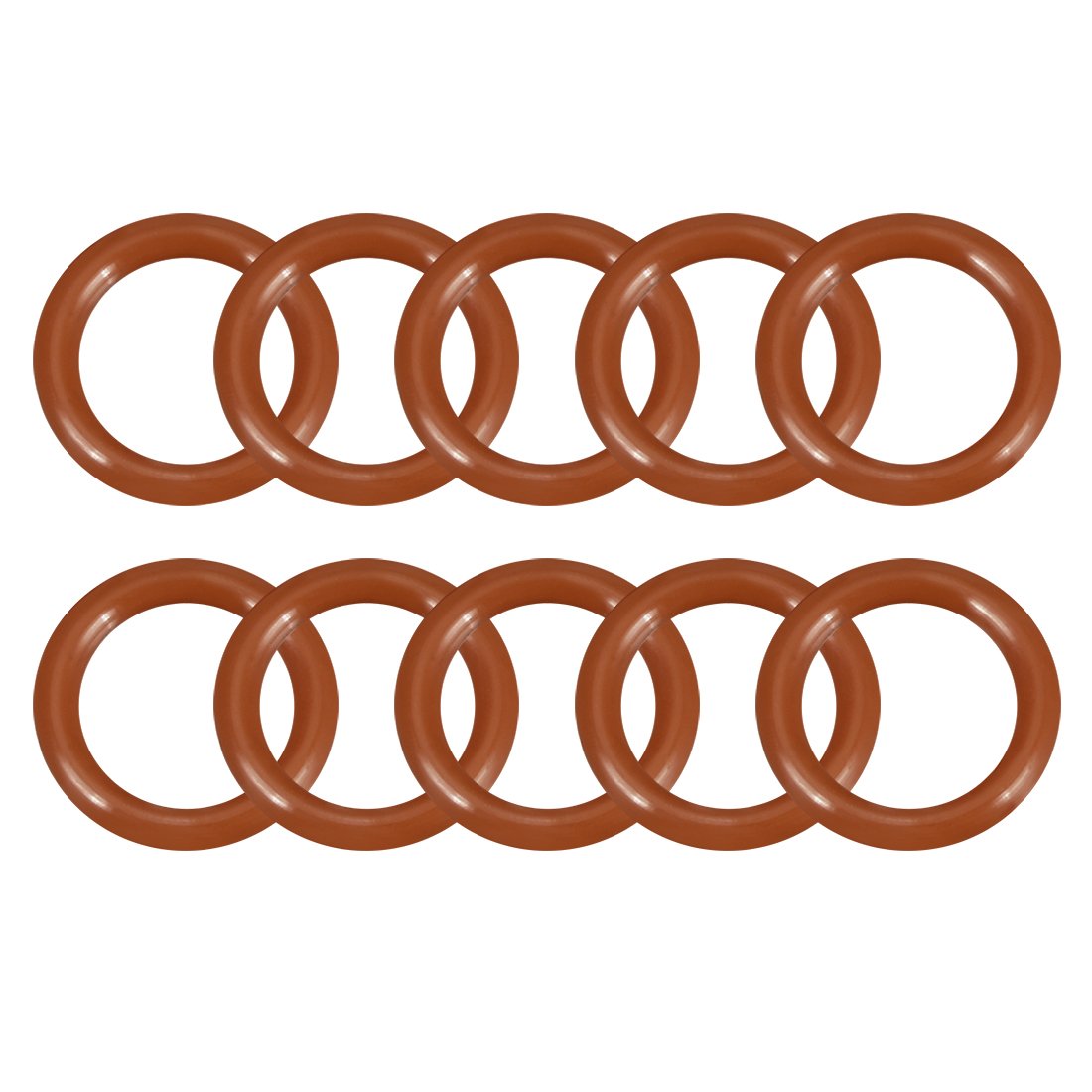 sourcingmap Silicone O-Ring, 13mm OD, 9mm ID, 2mm Width, VMQ Seal Rings Gasket, Red, Pack of 10