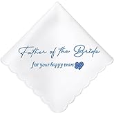 Mother of the Bride Handkerchiefs Happy Tear Wedding Handkerchiefs Something Blue Gifts On Wedding Day Keepsake Hankies