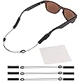 Adjustable Eyeglass Strap (Shark Style) - No Tail Sunglass Strap - Eyewear String Holder - With Bonus Glasses Cleaning Cloth