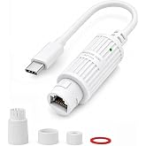 PoE to USB C Power Converter, 5V USB C Power over Ethernet Charging Adapter | Power Only No Data, 48V PoE to 5V 2A 10W USB C Output, IEEE 802.3af/at Compliant, Waterproof for WiFi Camera/Tablet/LED Light