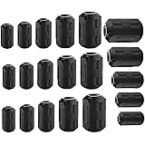 Pienoy 20 PCS EMI RFI Noise Filter Cable Ring/Noise Filter Suppressor Cable Clip for 3mm/ 5mm/ 7mm/ 9mm/ 13mm Diameter/Video