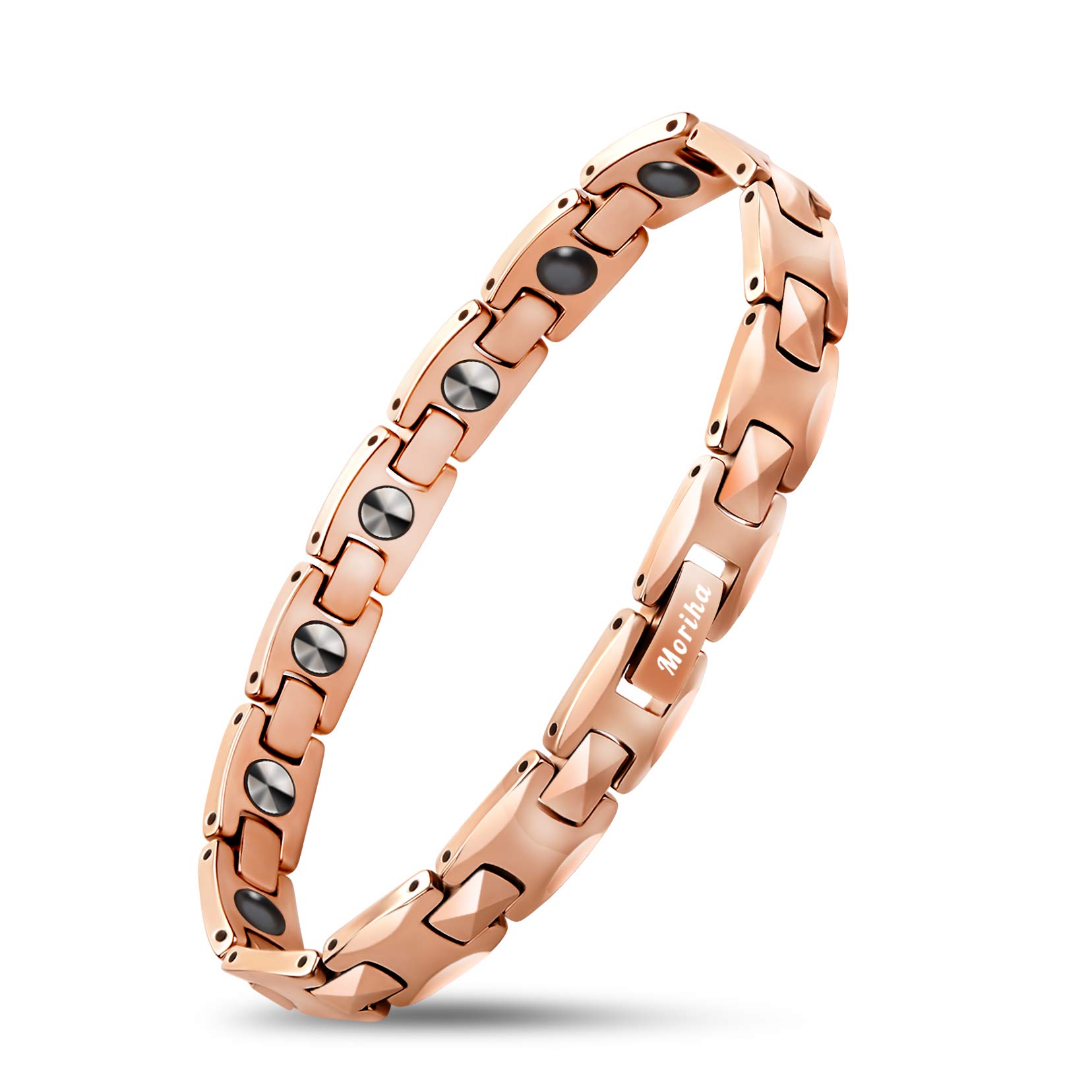 Mua Moriha ゲルマニウム ブレスレット メンズ レディース タングステン 磁気ブレスレット 静電気除去 肩こり解消 抗疲労 血行促進 睡眠改善 関節痛み軽減 サイズ調整ピン付属 Tren Amazon Nhật Chinh Hang 21 Fado