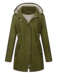 LOMON Women Rain Jacket Lightweight Hooded Jackets