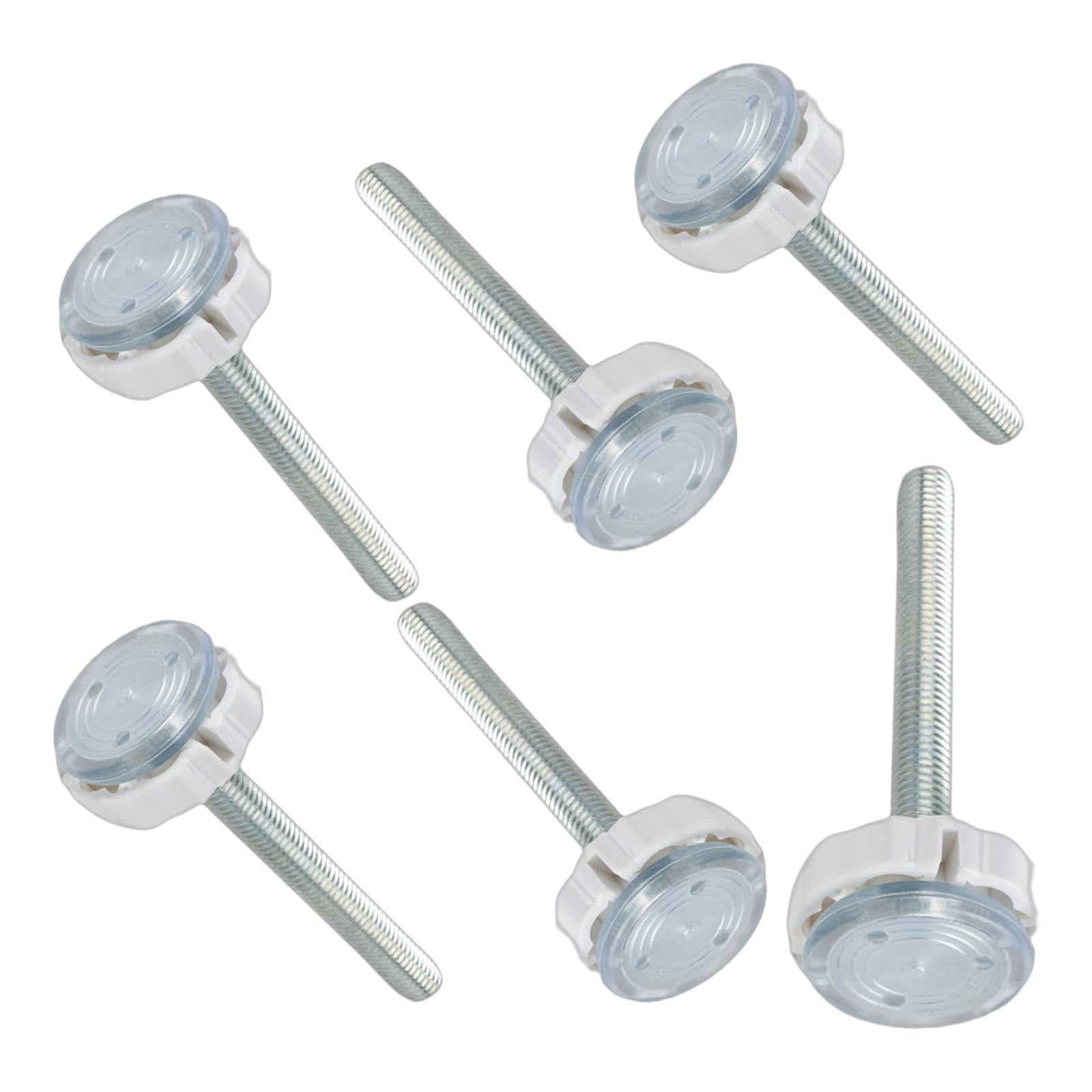 6 Pack Stair Gate Fittings 10mm,Pressure Mounted Baby Gates Threaded Spindle Rods,Walk Thru Gates Accessory M10 x 10MM Screw Bolts Kit,Stair Gate Fittings for Baby Gates Stair Gates Dog Gate Pet Gates