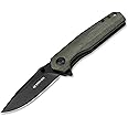 Böker Magnum Field Flipper -flipper pocket knife with Micarta handle scales - folding knife with 440A blade - small knife with clip
