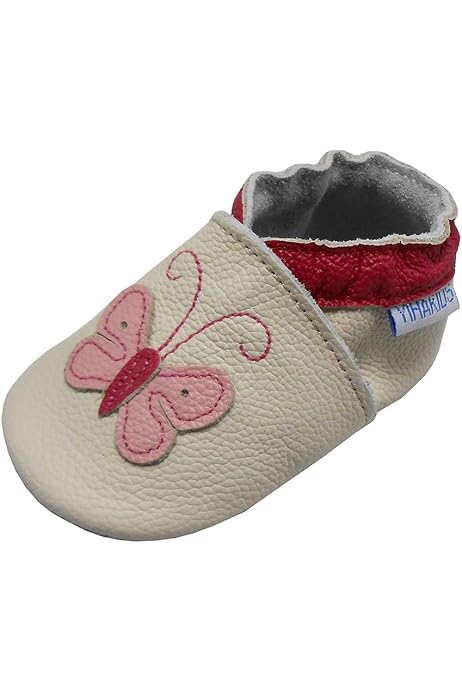 Toddler Moccasins YIHAKIDS Soft Leather Crawling Shoes Baby Shoes
