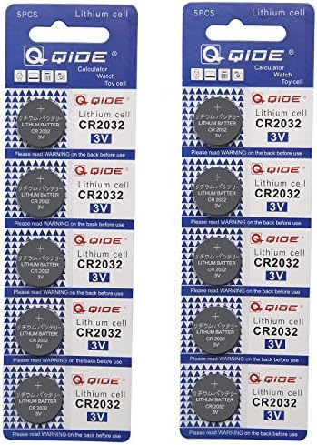 QIDE CR2032 3V Lithium Cell Coin Battery (2x5 Pack)