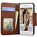 Hilda Phone Case for iPhone 4,iPhone 4s,Wallet Case,PU Leather Case,Credit Card Holder,Flip Cover Case[Brown]