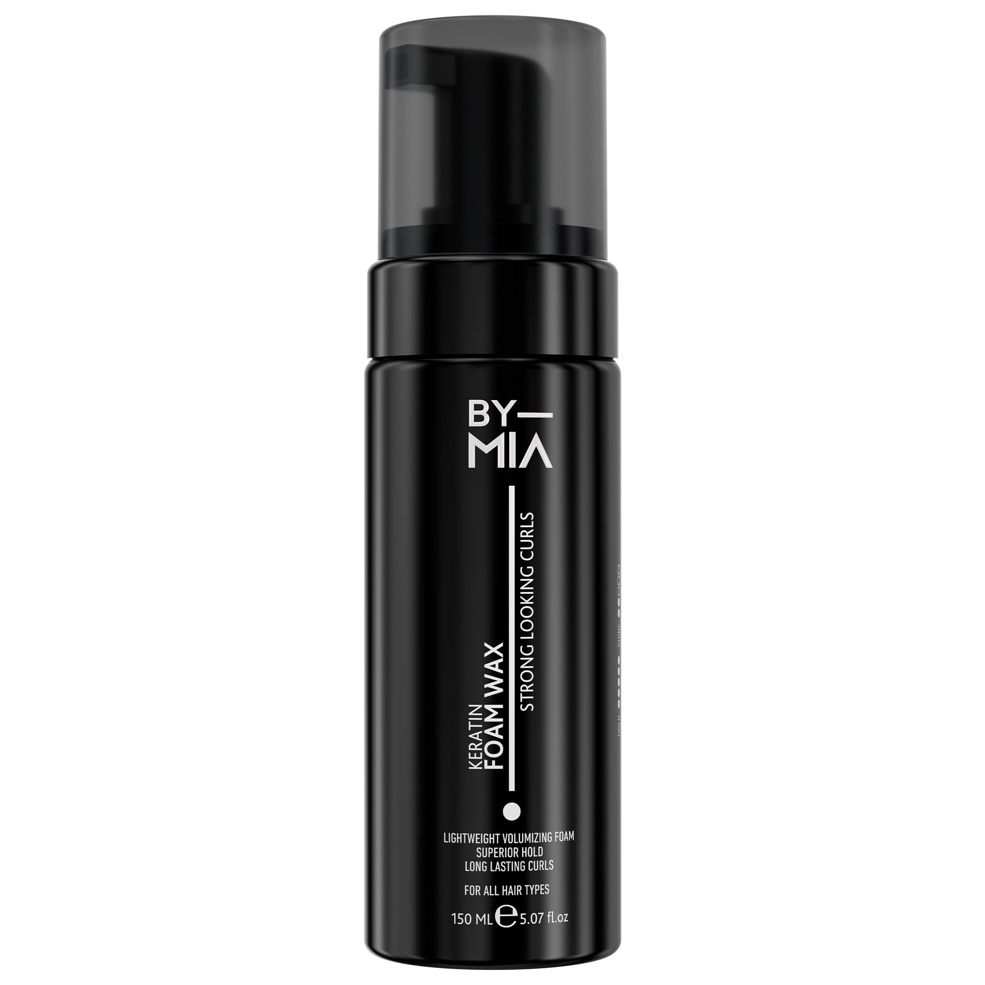 BY MIA Keratin Hair Foam Mousse Wax 150ml | Achieve Strong and Defined Curls | Volumising Formula for Superior Hold | Long-Lasting Curl Foam for Curly Hair