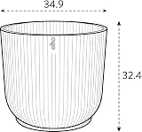 elho Vibes Fold Round 35 Large Plant Pot 100% Recycled Plastic Ø34.9 x H32.4 cm view 6