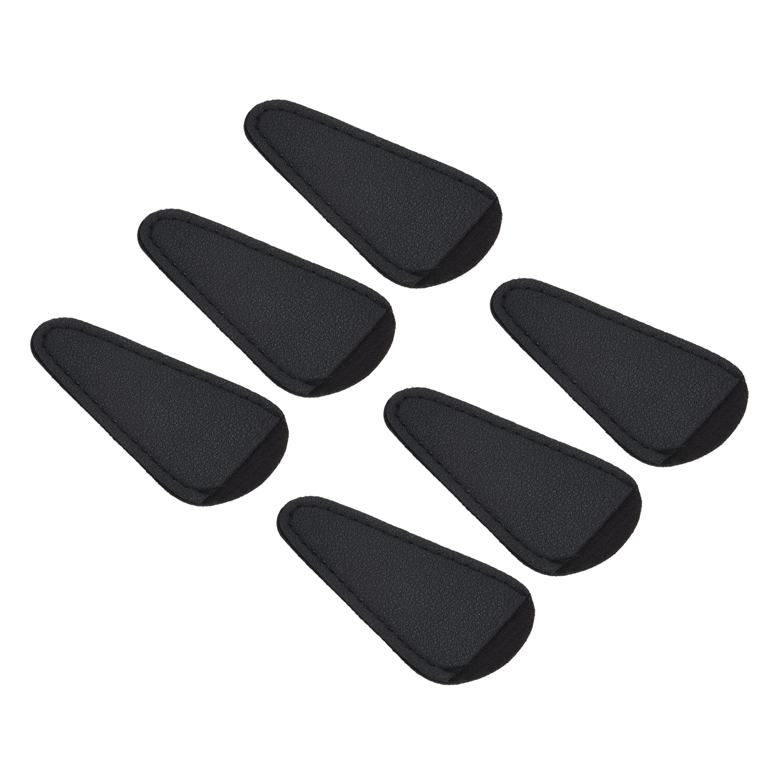 PATIKIL 2.9"x1.5" PU Leather Scissors Sheath, 6 Pack Scissors Cover Protector Portable Collect Bags for Eyebrow Trimming Beauty Tool Protection, Black