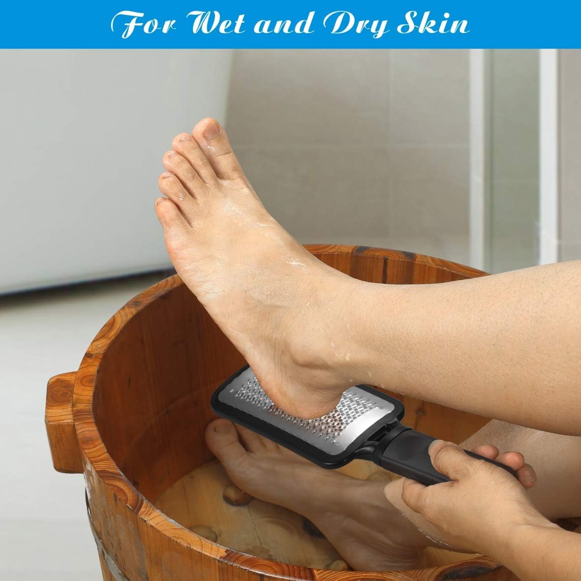 Colossal Pedicure Rasp Foot File, Professional Foot Care Pedicure Stainless Steel File to Removes Hard Skin, Can Be Used On Both Dry and Wet Feet: Health & Personal Care