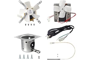 MARS CAMP Upgrade Grill Auger Motor, Induction Fan, Fire Burn Pot, Hot Rod Ignitor, Power Cord Kit, Replacement Parts for Pit Boss and Traeger Wood Pellet Grill with Screws and Fuse