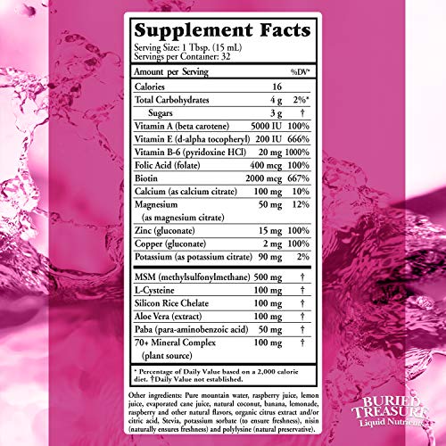 Buried Treasure Hair, Skin and Nails with MSM Biotin Aloe Vera Plus Vitamins and Minerals in a High  - //coolthings.us