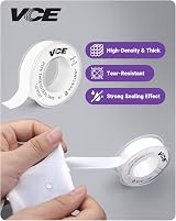 VCE PTFE Tape 12mm x 13m Plumbers Tape with Snap-On Cover view 5