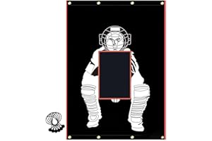 Supvision Batting Cage Backstop with Strike Zone Heavy Duty PVC Coated Oxford Fabric Vinyl Baseball Backstops with Catcher Softball Pitcher Training Equipment Aid