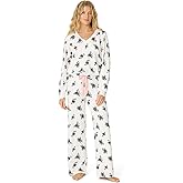 PJ Salvage womens [Amazon Exclusive] Cloud Jersey Open-bottom Pajama 2-piece Pj Set