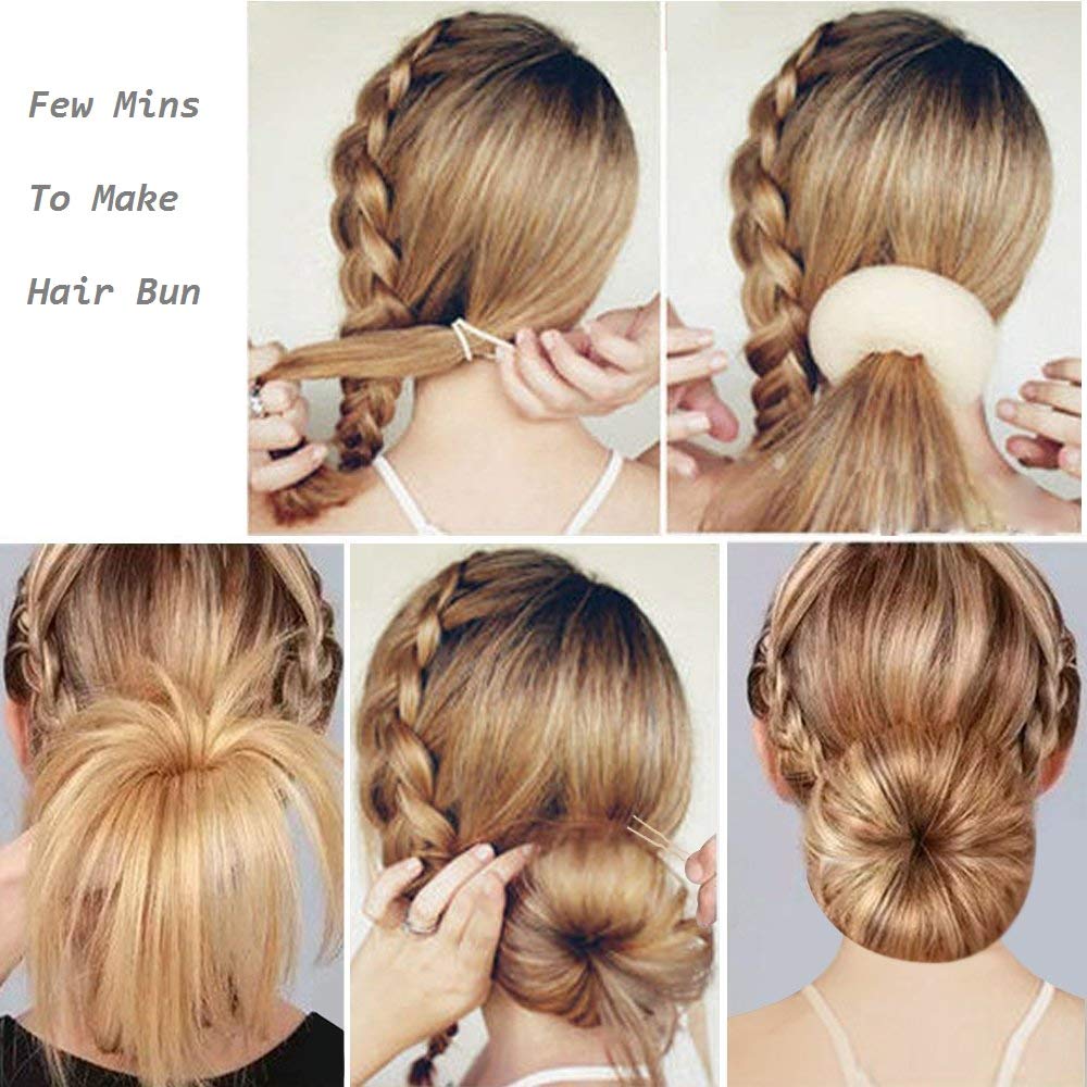 Extra Small Hair Bun Maker for Kids, 6 PCS Chignon Hair Donut Sock Bun Form for Girls, Mini Hair Doughnut Shaper for Short and Thin Hair (Small Size 2 Inch, Beige): Beauty