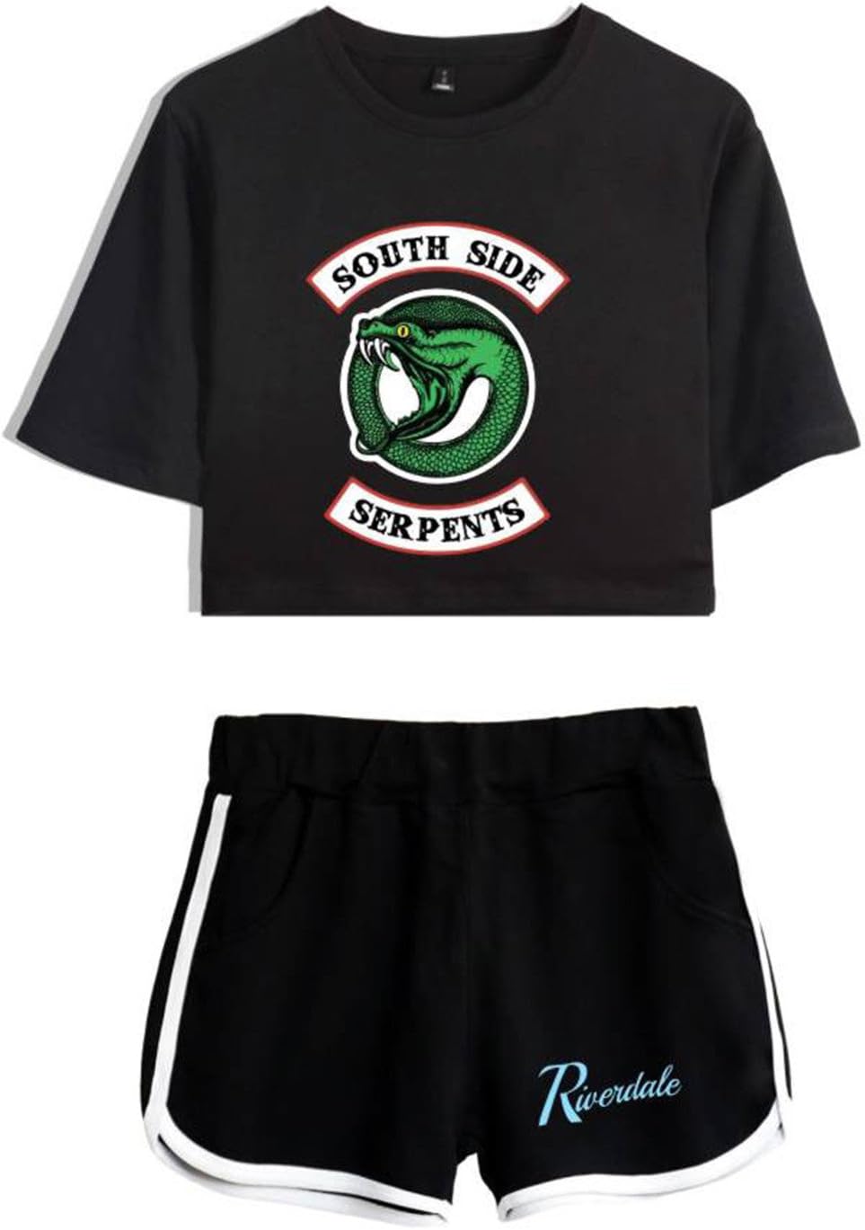 SERAPHY Riverdale Casual T-Shirt and Short Set Girls Women Outfits Summer Sports Suit