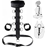 BDSM Sex Bed Bondage Kits with Restraints for Ankle & Wrist Spreader Bar Sex Resistance Strap Leg Hand Cuff Set for Adults Be