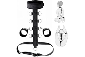 BDSM Sex Bed Bondage Kits with Restraints for Ankle & Wrist Spreader Bar Sex Resistance Strap Leg Hand Cuff Set for Adults Be