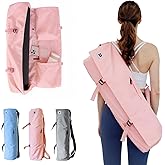 Tumaz Yoga Mat Bag | Padded Adjustable Shoulder Strap | Fits Up to 26" Mats | Multi-Pocket Storage for Essentials | Heavy-Duty G-Hook Closure | Lightweight & Durable for Yoga, Pilates & Fitness