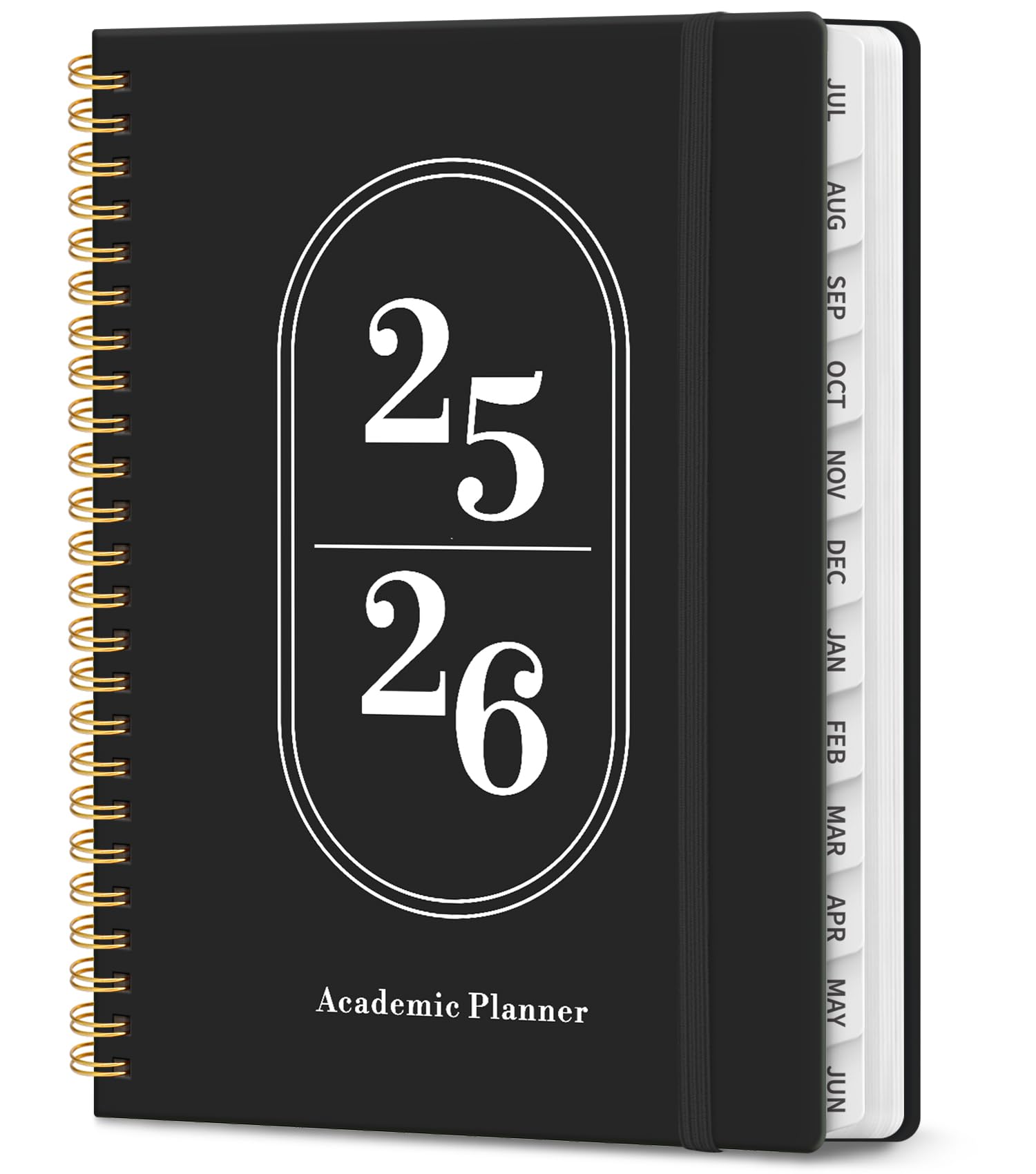 Photo 1 of Planner 2025-2026, Academic Year Weekly and Monthly Calendar Planner, July 2025 - June 2026, Spiral Bound School Planning Tool, Perfect for Teacher, Student, Woman & Men - A4 (8.5" x 11"), Black
