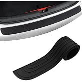 ESWW Car Rear Bumper Protector, 41 x 3.4 Inch Universal Anti-Scratch Rubber Rear Bumper Guard, Non-Slip Trimmable Trunk Sill Protector, Automotive Exterior Accessories for Cars SUV Truck (Black)