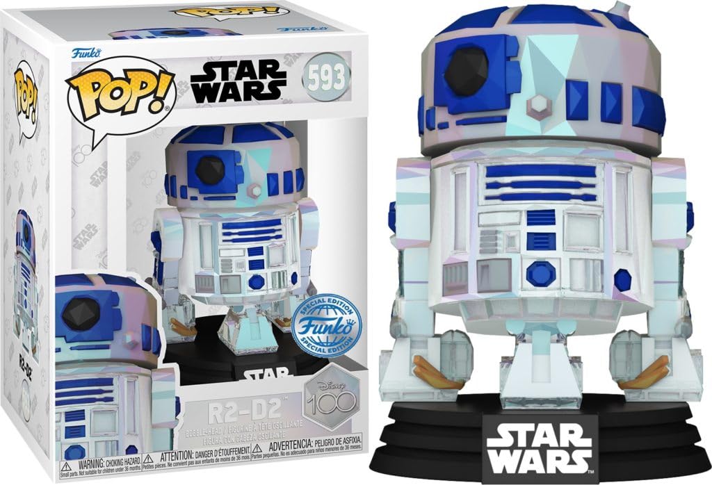 Funko POP! R2-D2 Facet #593 Exclusive Clear Ship Protector and Box Include