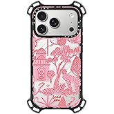 CASETiFY Bounce iPhone 17 Pro Case [Shockproof/Compatible with Magsafe / 21.3 ft. 7X Military Grade Drop Protection] - Cheetah Paradise Pink - Clear Black