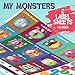 Got Oil Supplies Roller Bottle Labels - My Monsters Collection For Kids - 12 Unique Designs For 10ml Essential Oil Bottles - 24 Label, 24 Lid Stickers & 1 Recipe Sheet Included